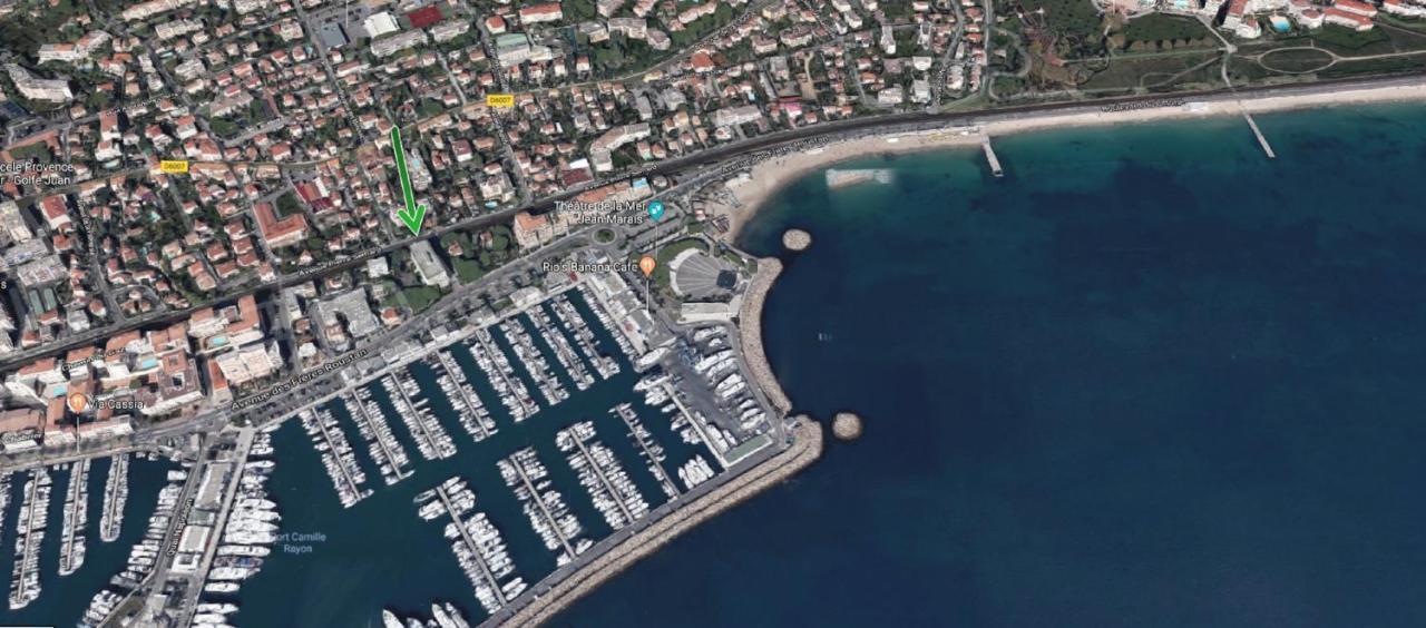 Grand Studio Neuf Face Port Et Plage, Parking Prive Golfe-Juan Luaran gambar